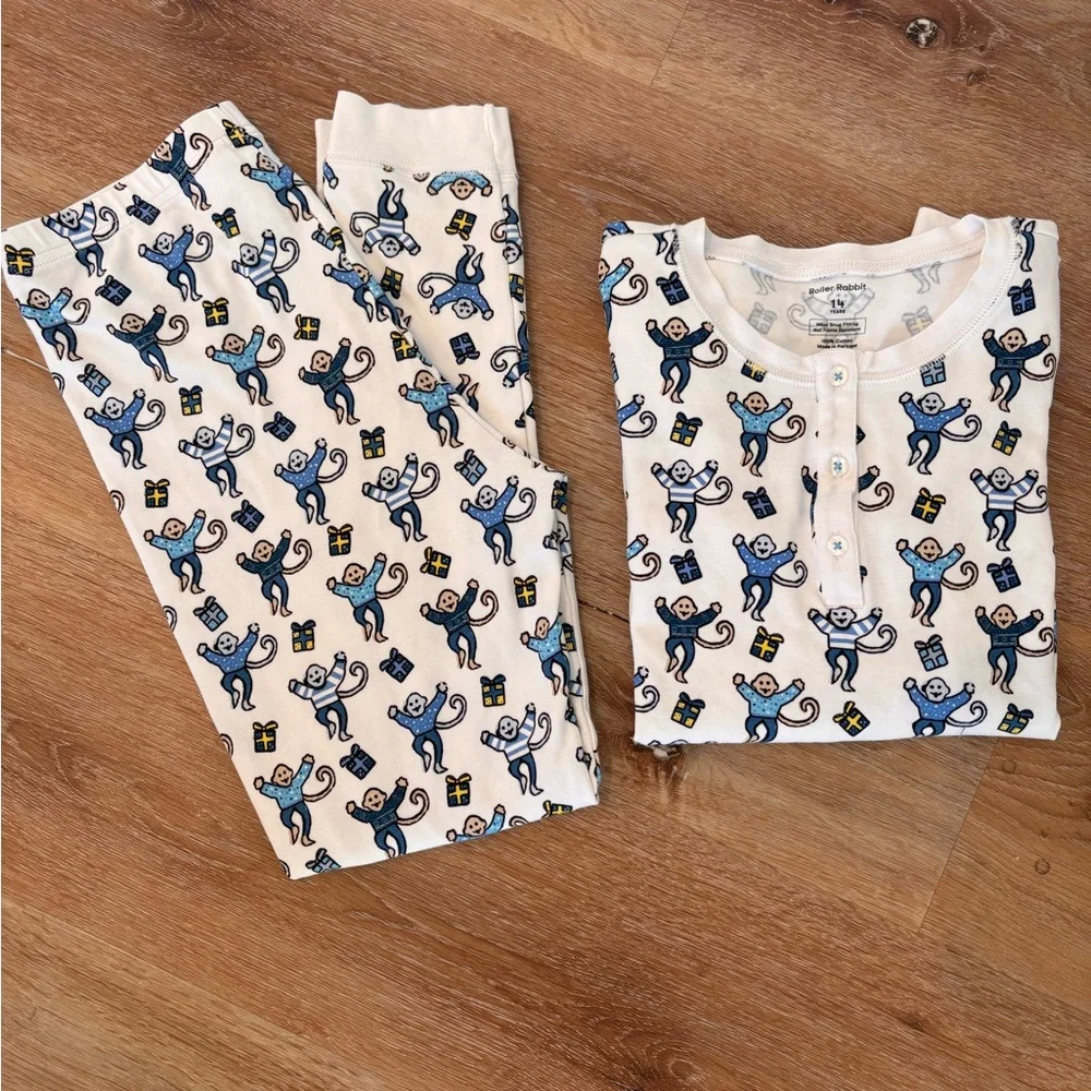 NWOT Roller Rabbit Monkey Nights Pajamas